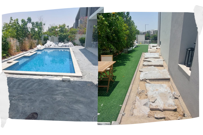 Custom landscape and pool design in Dubai