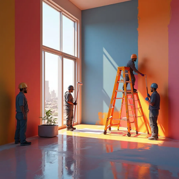Interior painting services by SSTS Fitout in Dubai