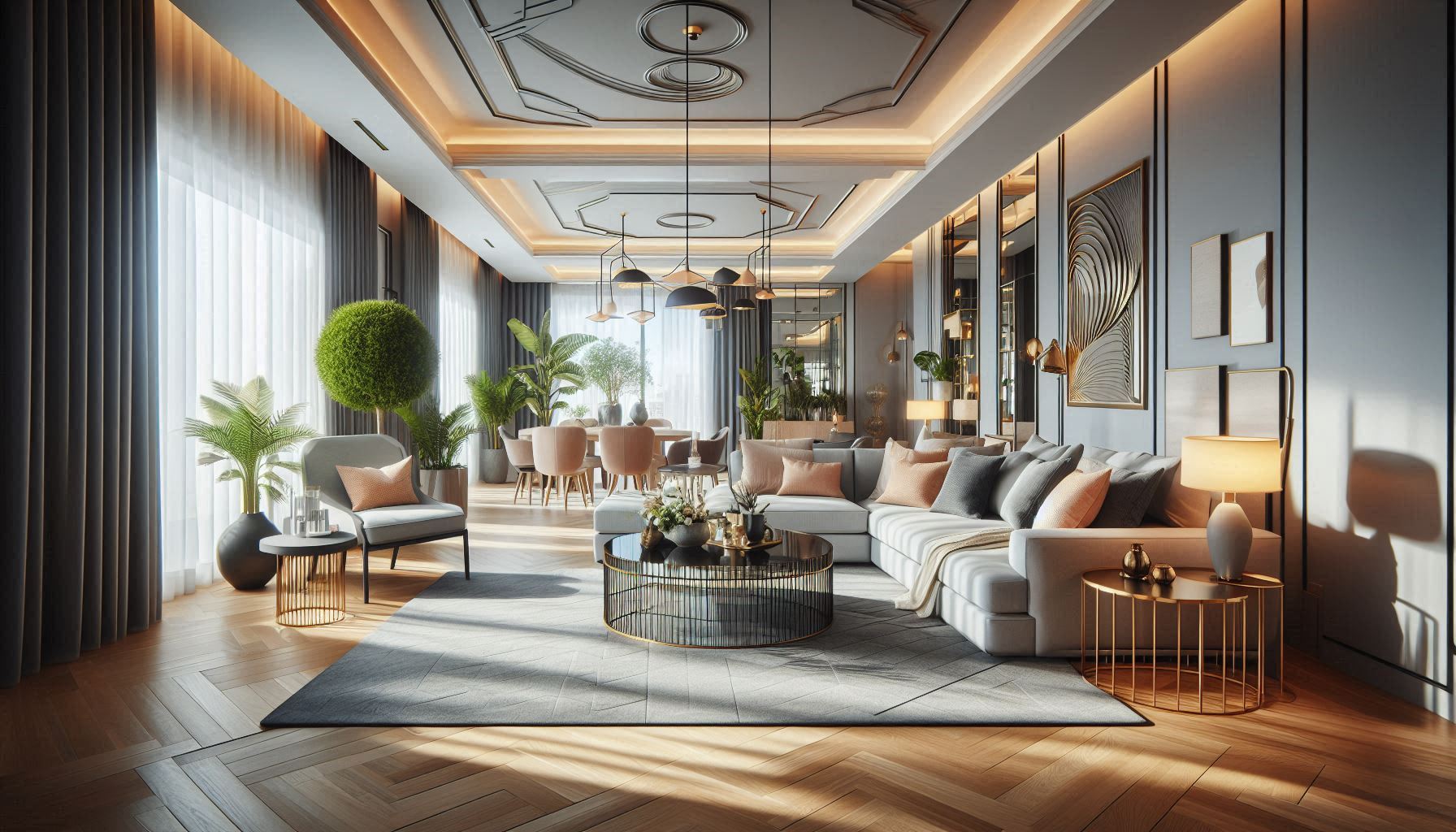 Renovation Services - living room with modern finishes