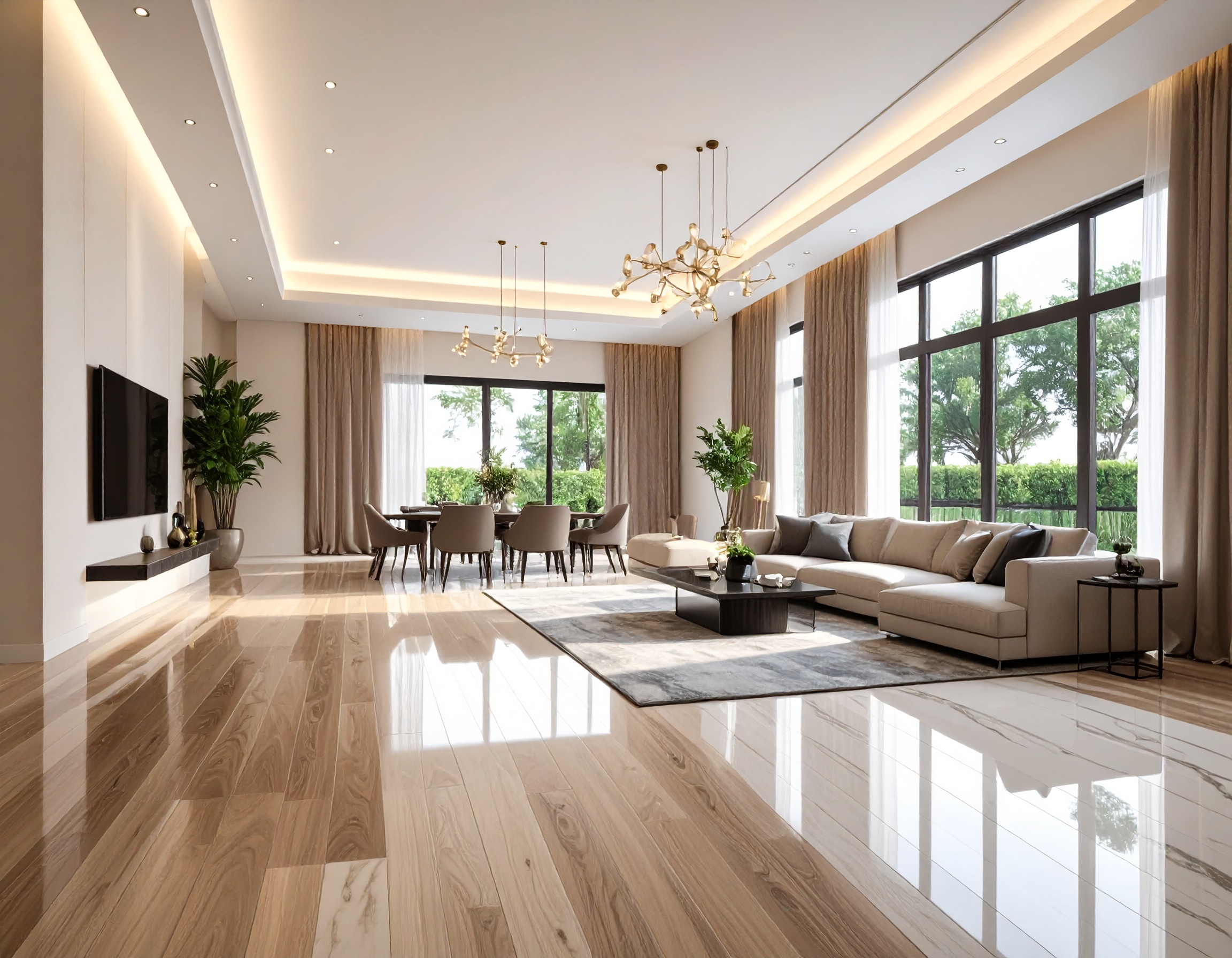 Wood Flooring and Marble Tiling for Villas in Dubai