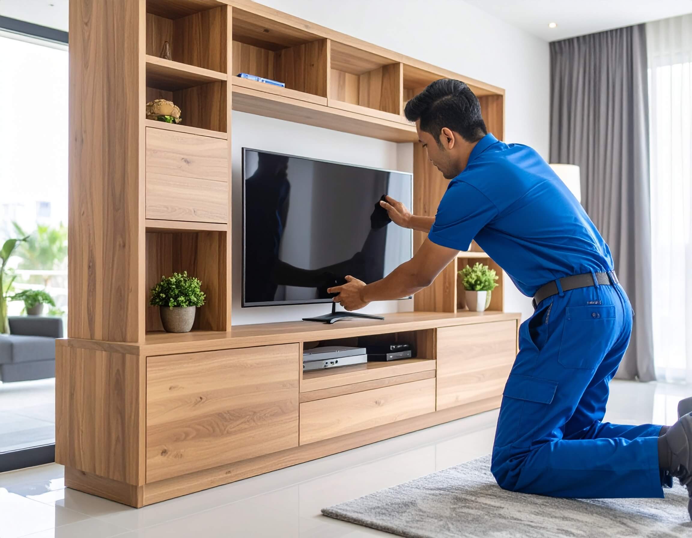 TV Unit Woodwork Dubai