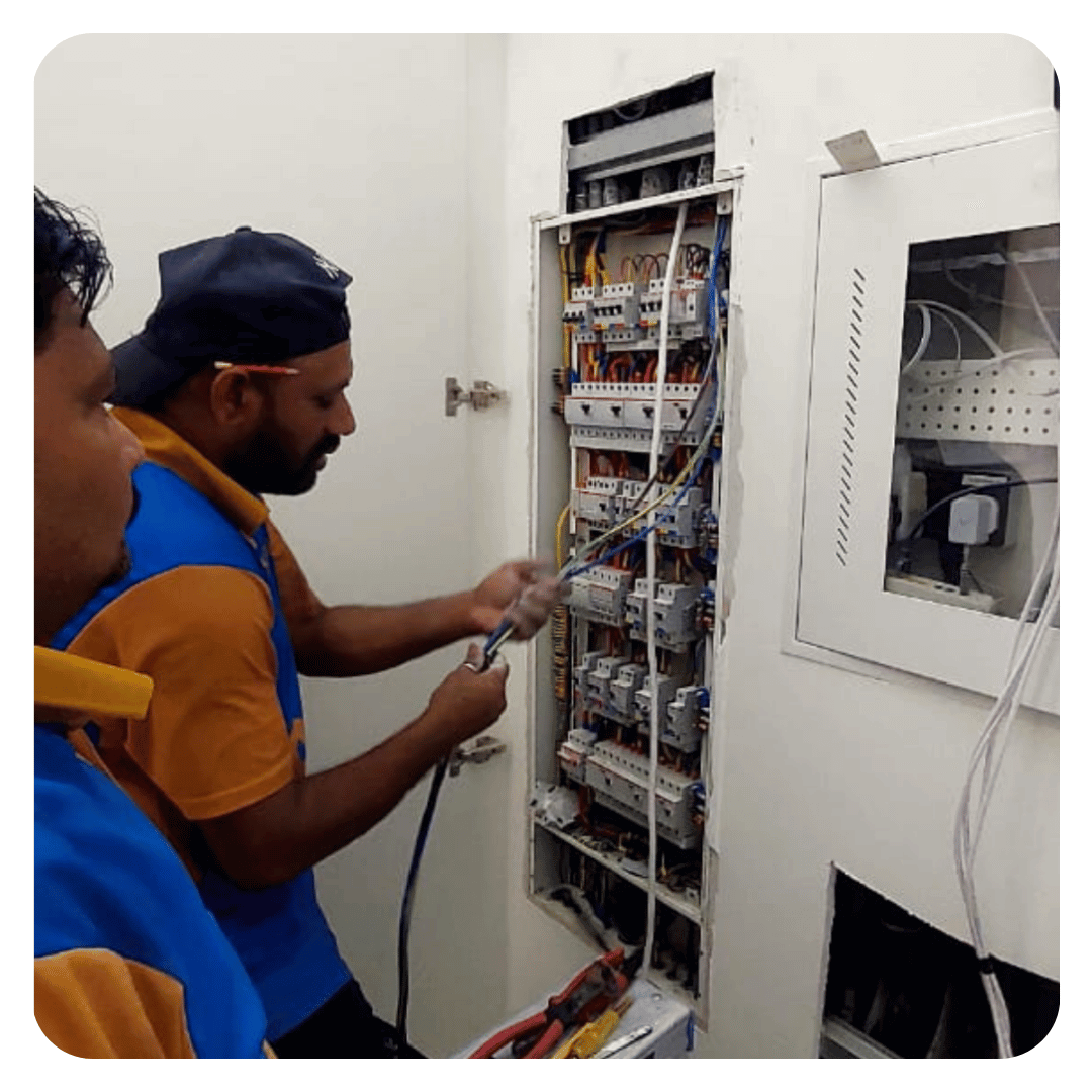 SSTS certified electrician at work