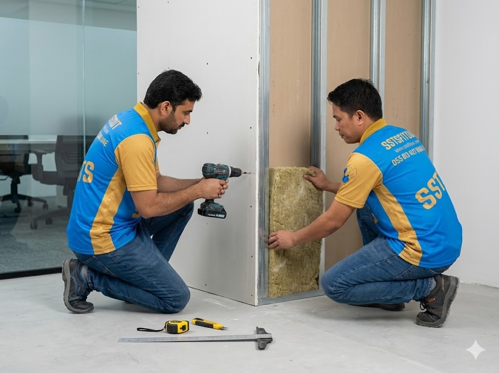 Gypsum Office Partitions Installation Dubai