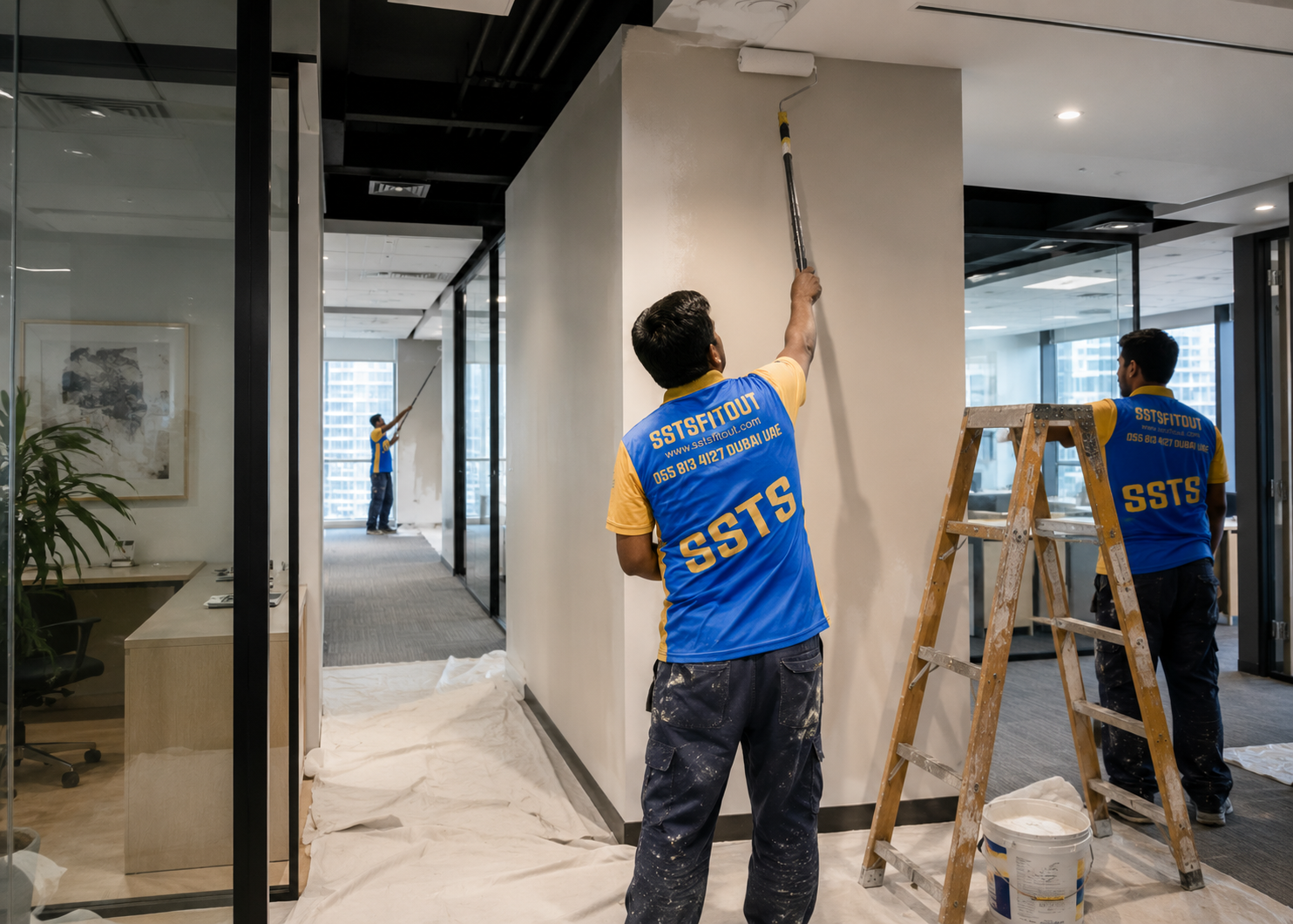 Painting Services in Dubai | SSTS Fitout Commercial Painting Dubai