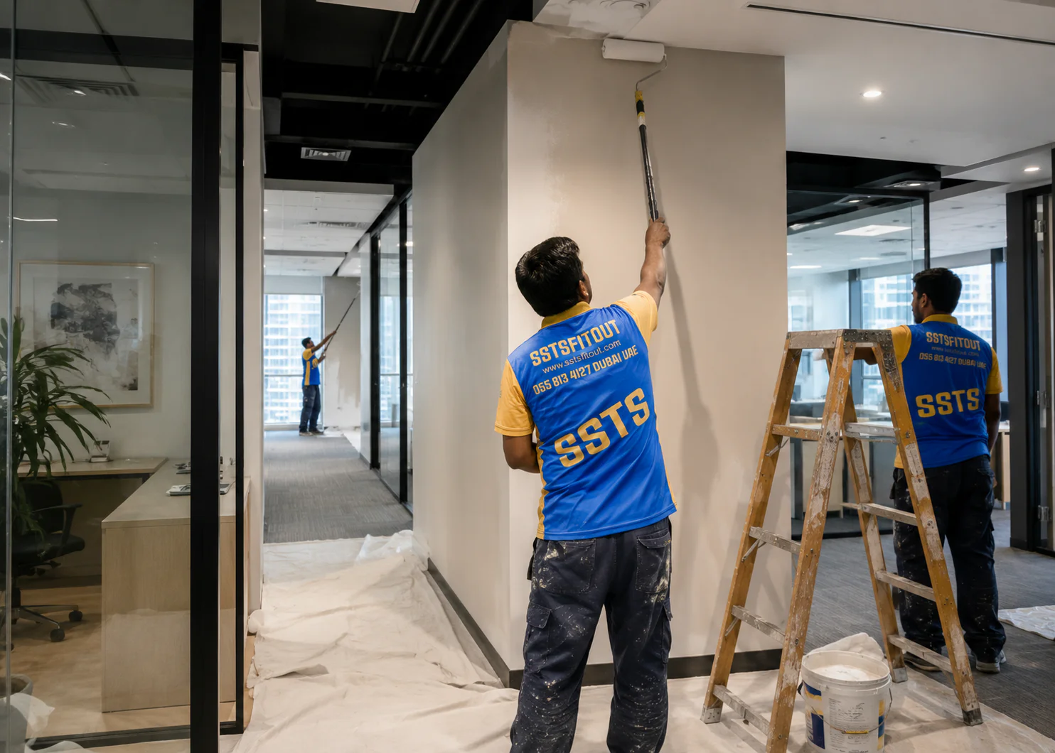 Painting Services in Dubai | SSTS Fitout Commercial Painting Dubai