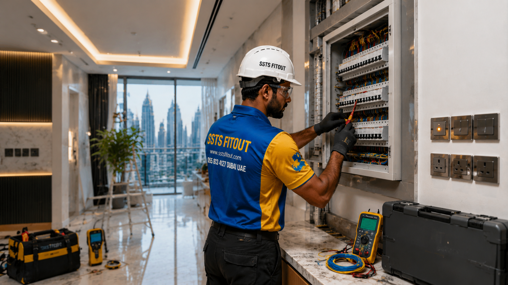 Electrical Work | SSTS Fitout DEWA approved electrical services Dubai — licensed electrician by SSTS Fitout