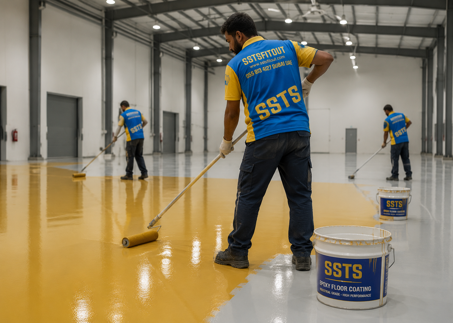 Painting Services in Dubai | SSTS Fitout Epoxy Floor Painting Dubai