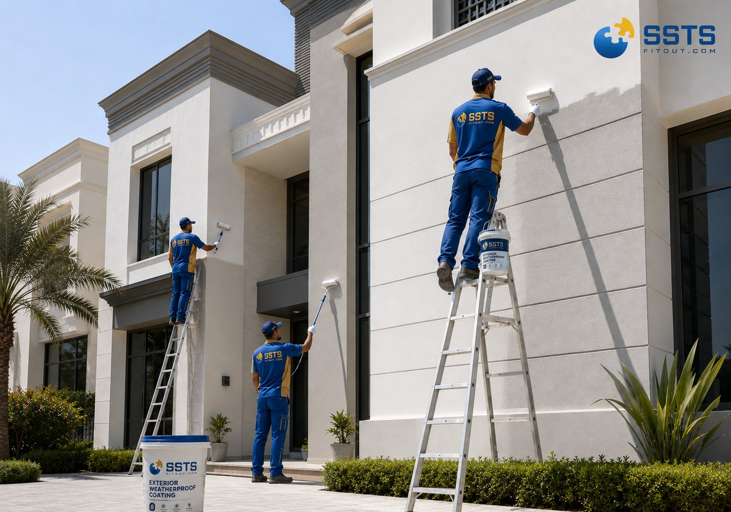 Painting Services in Dubai | SSTS Fitout Exterior Painting