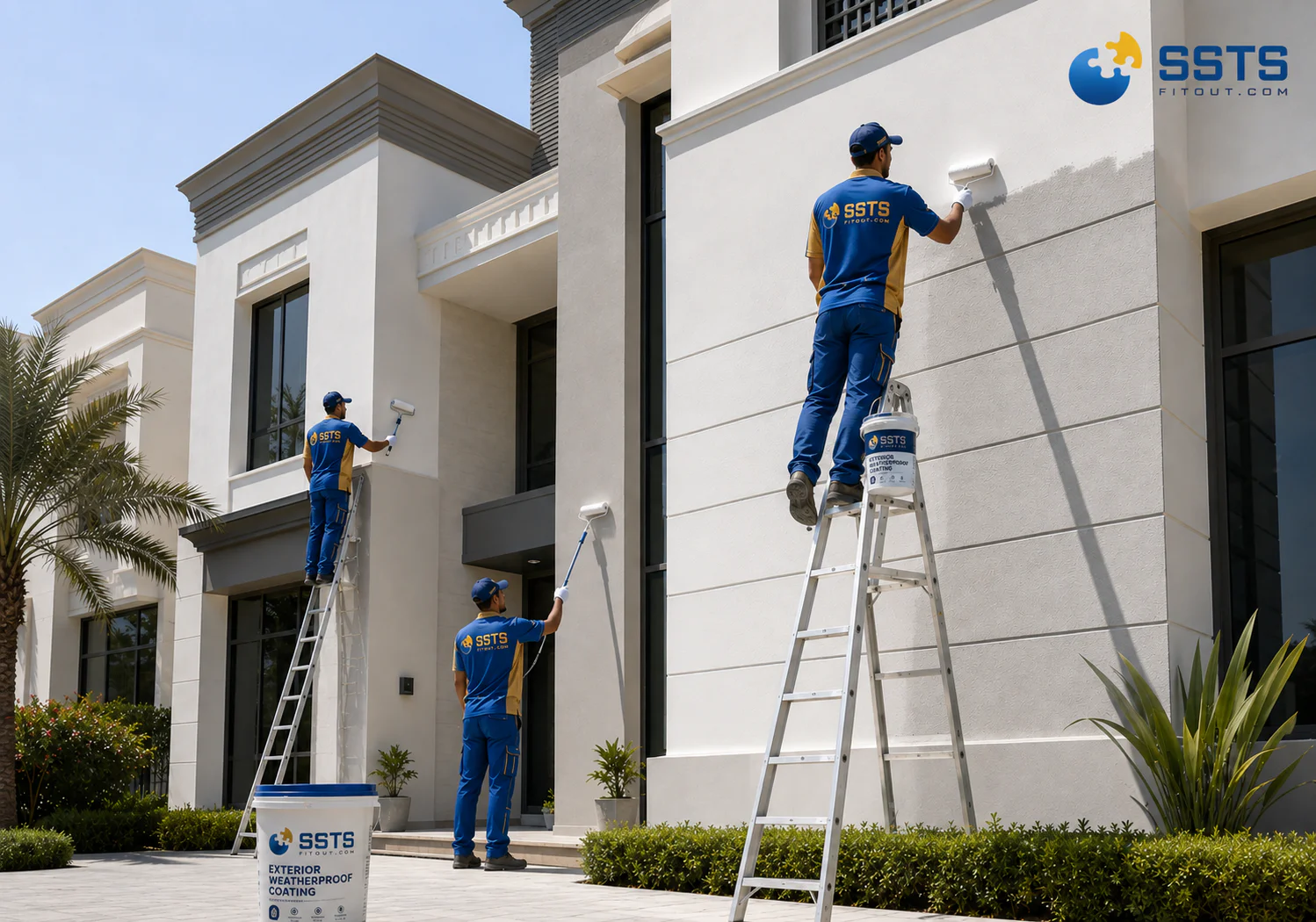Painting Services in Dubai | SSTS Fitout Exterior Painting
