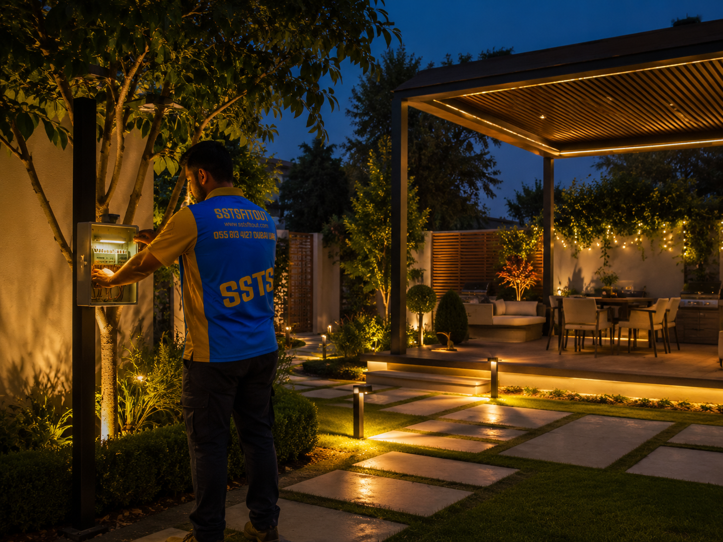 Landscaping Services | SSTS Fitout Garden Lighting Dubai