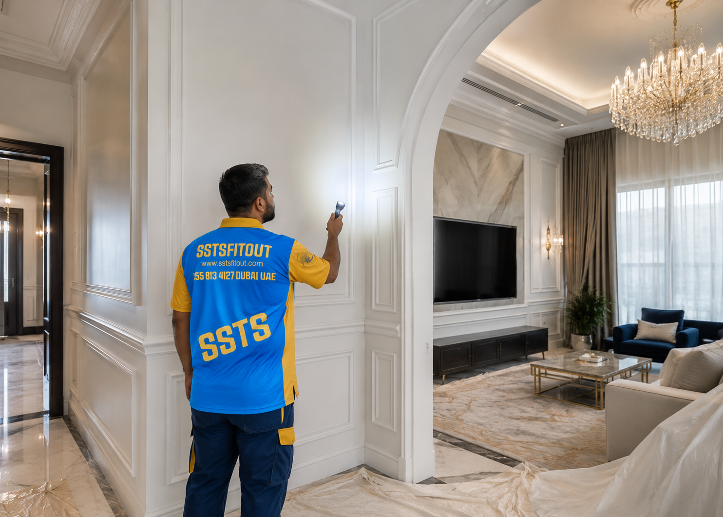 Painting Services in Dubai | SSTS Fitout Painting Inspection and Cleanup Dubai