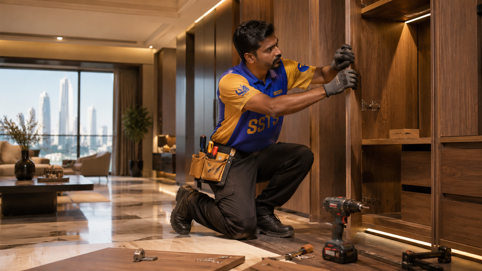 Premium carpentry services Dubai — bespoke joinery by SSTS Fitout