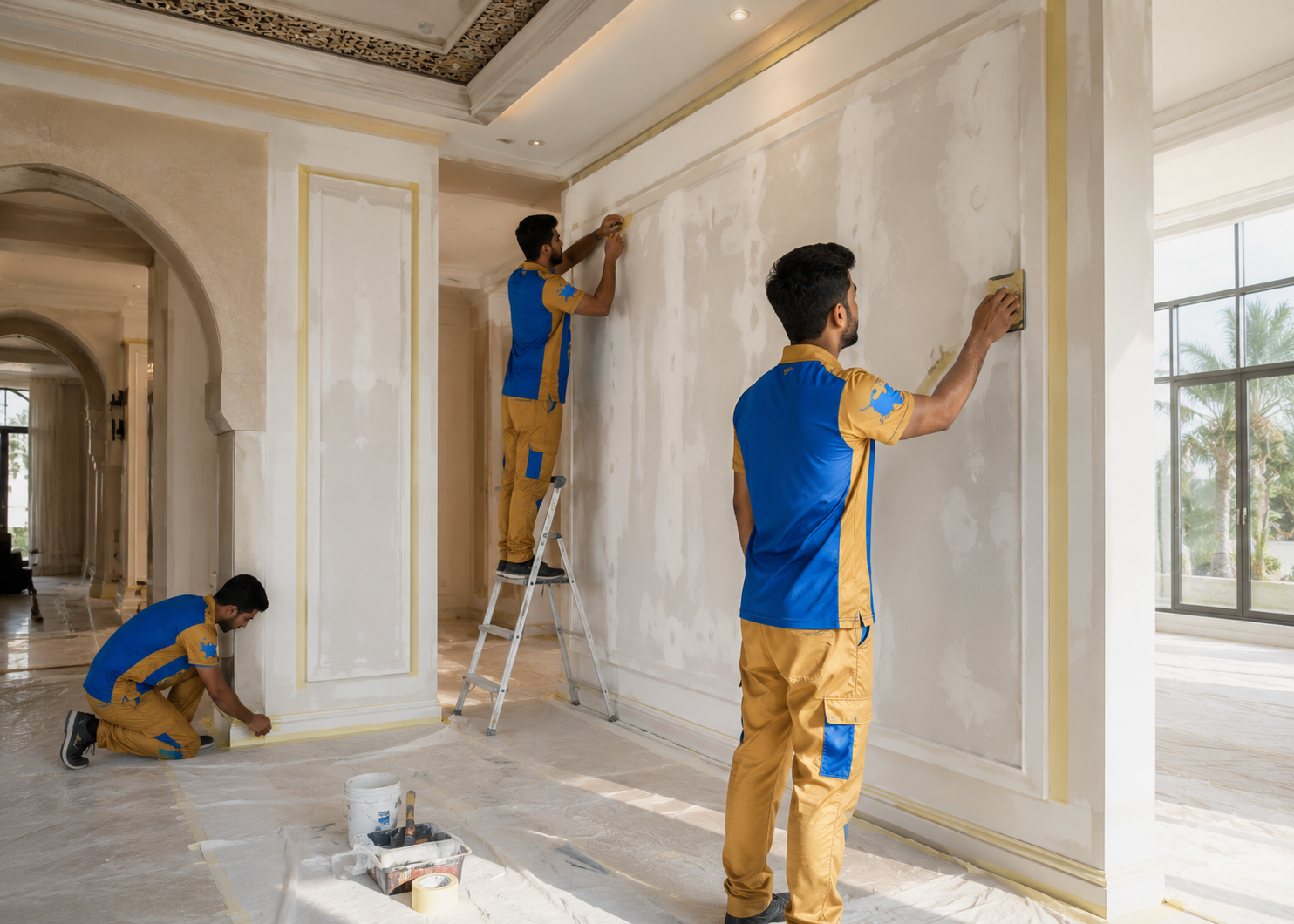 Painting Services in Dubai | SSTS Fitout Professional Painting Process Dubai