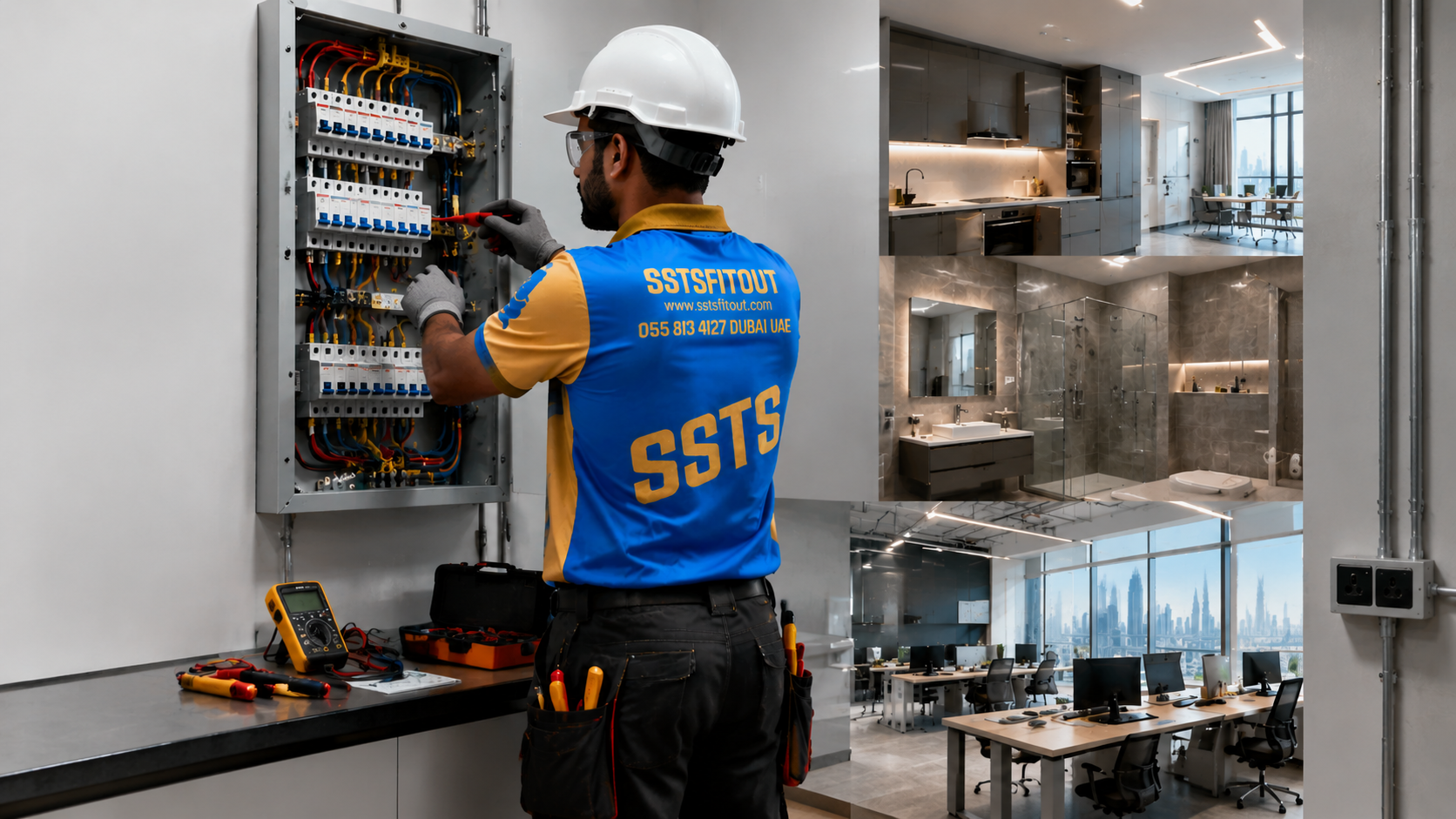 Electrical Work | SSTS Fitout DEWA approved electrician Dubai — professional electrical service by SSTS Fitout
