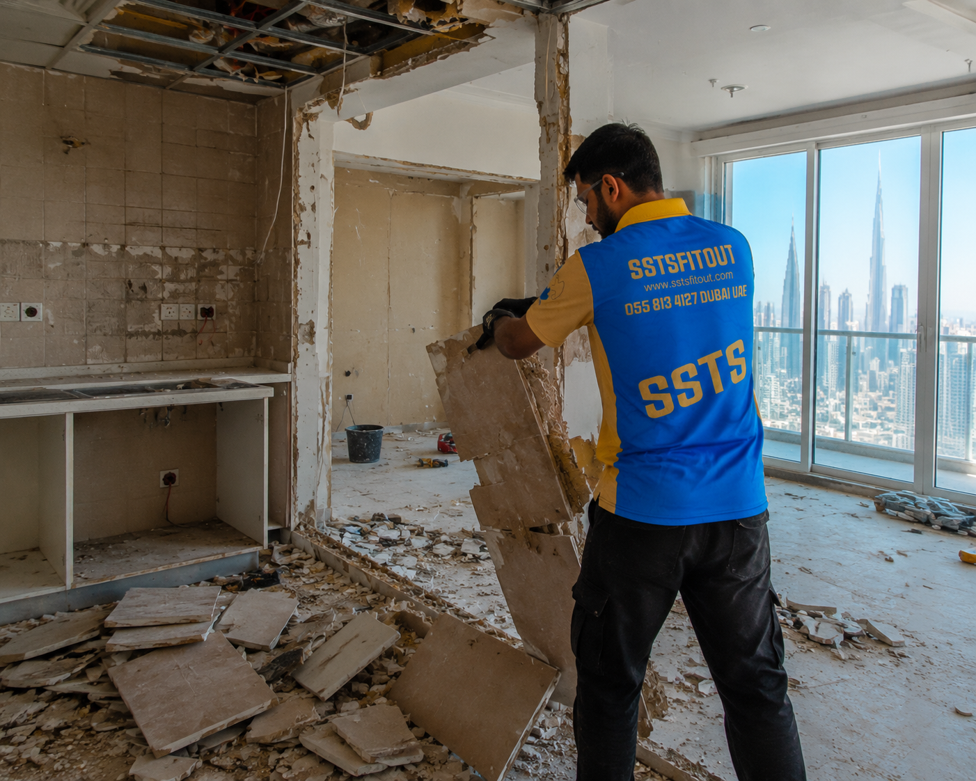Apartment strip-out demolition Dubai