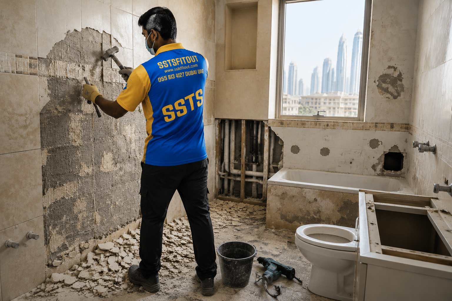 Bathroom demolition Dubai