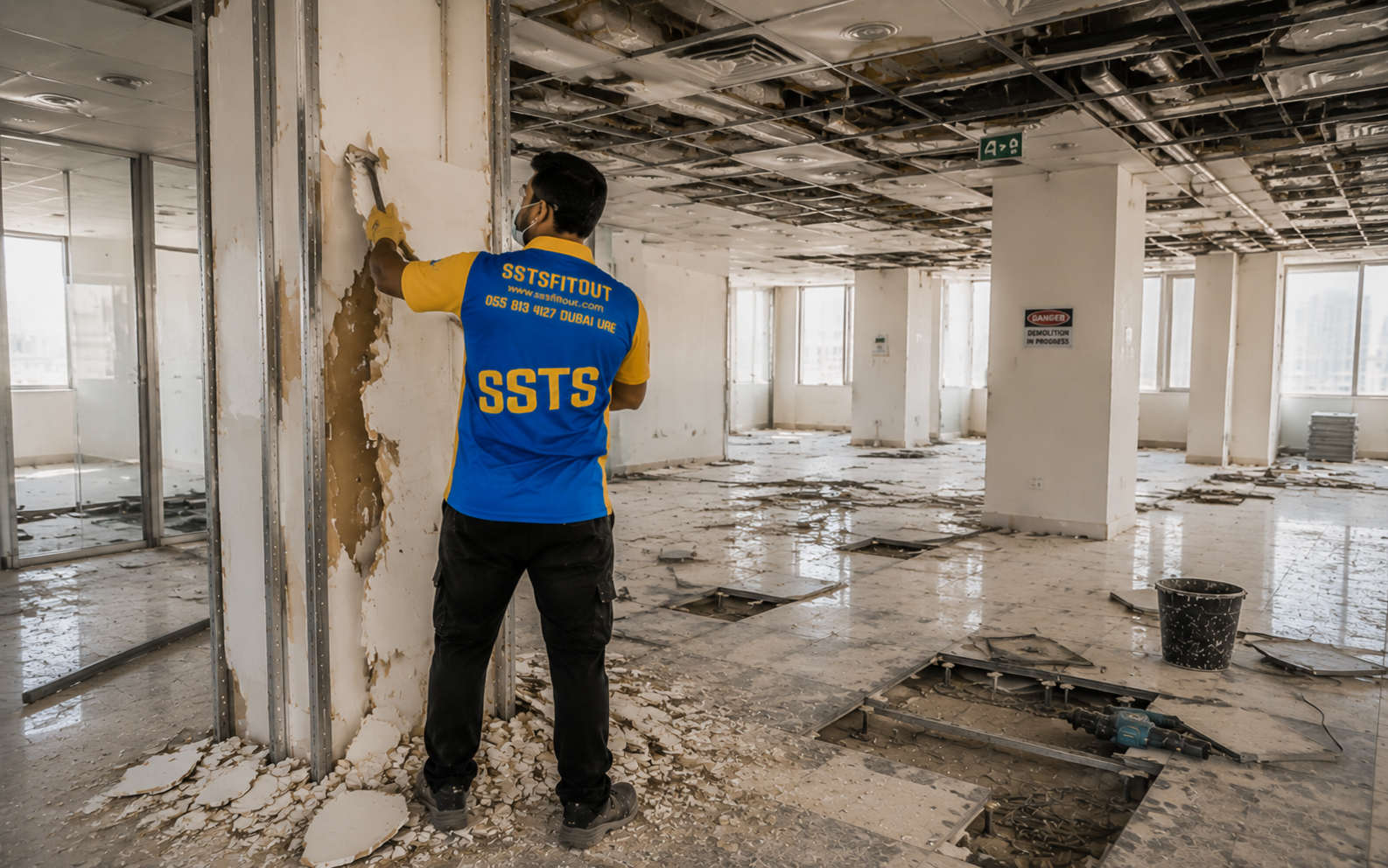 Office commercial strip-out Dubai
