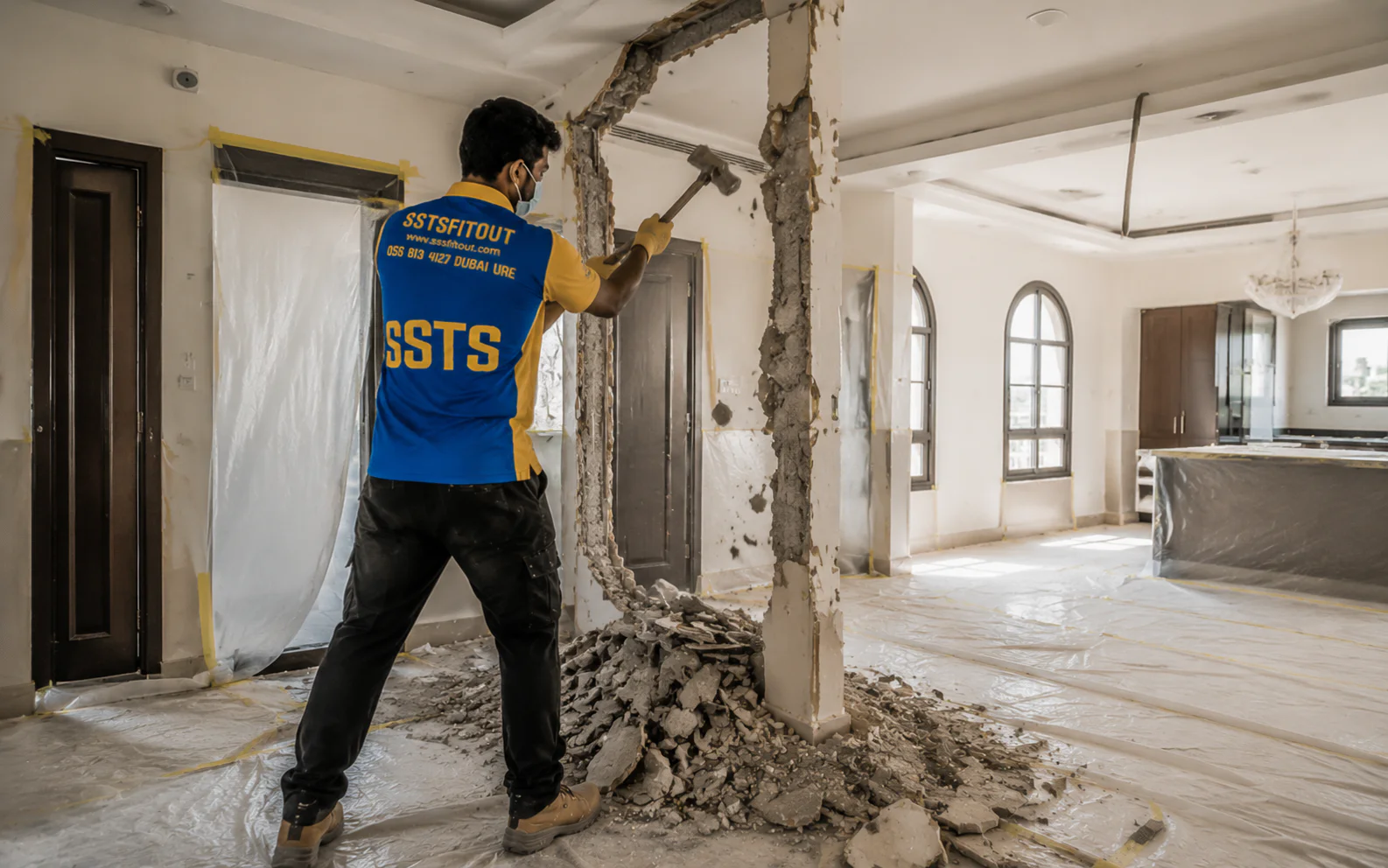 Demolition Services | SSTS Fitout Villa partial demolition Dubai