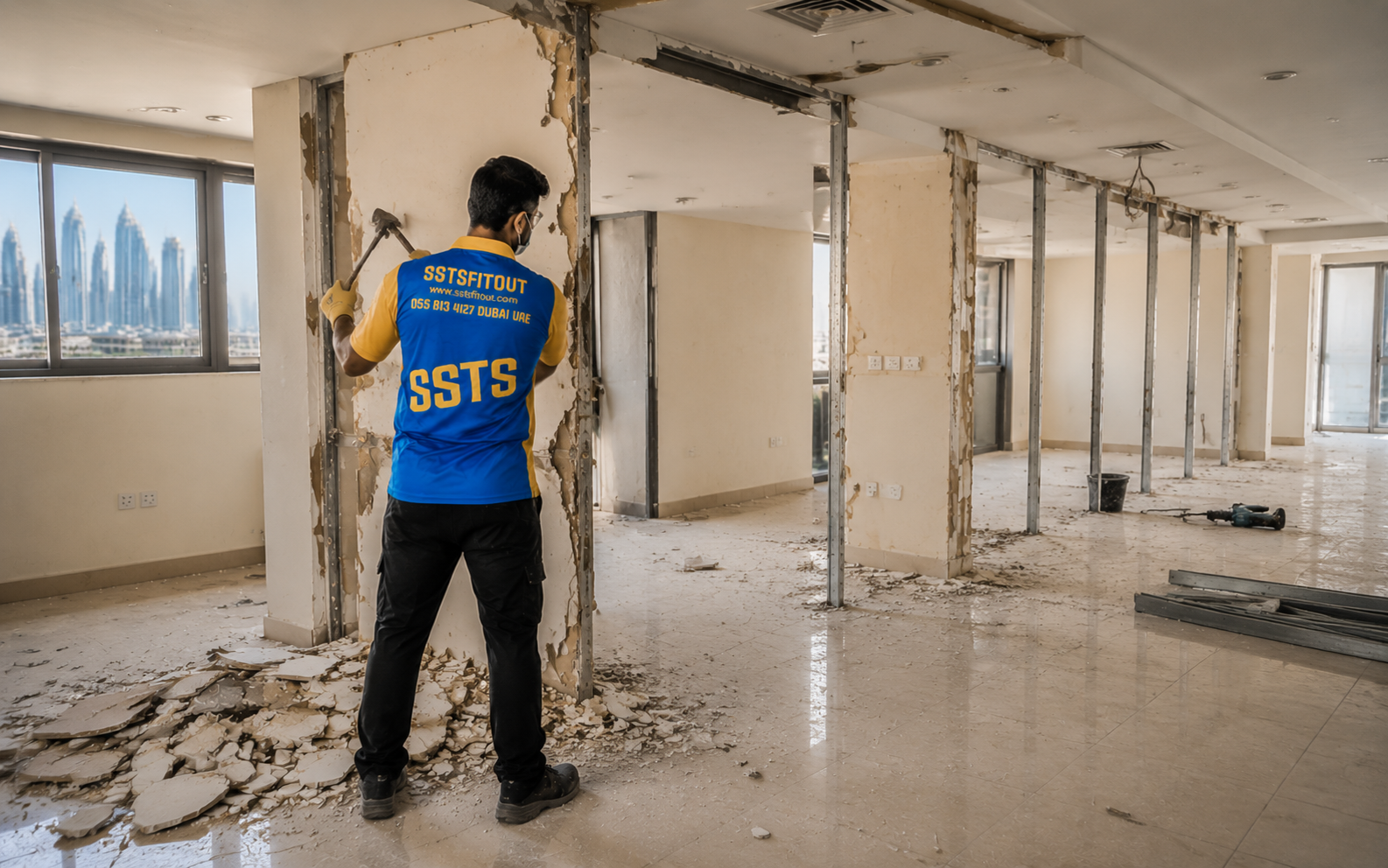 Wall removal selective demolition Dubai