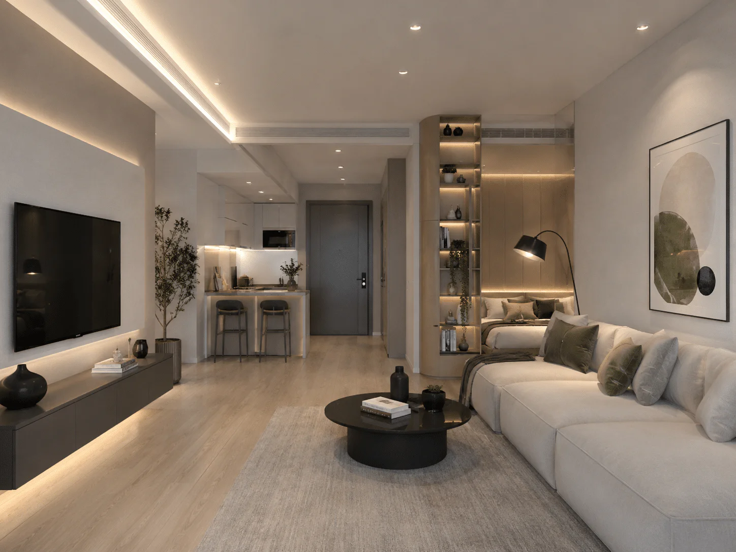Apartment Renovation | SSTS Fitout Studio apartment renovation Dubai